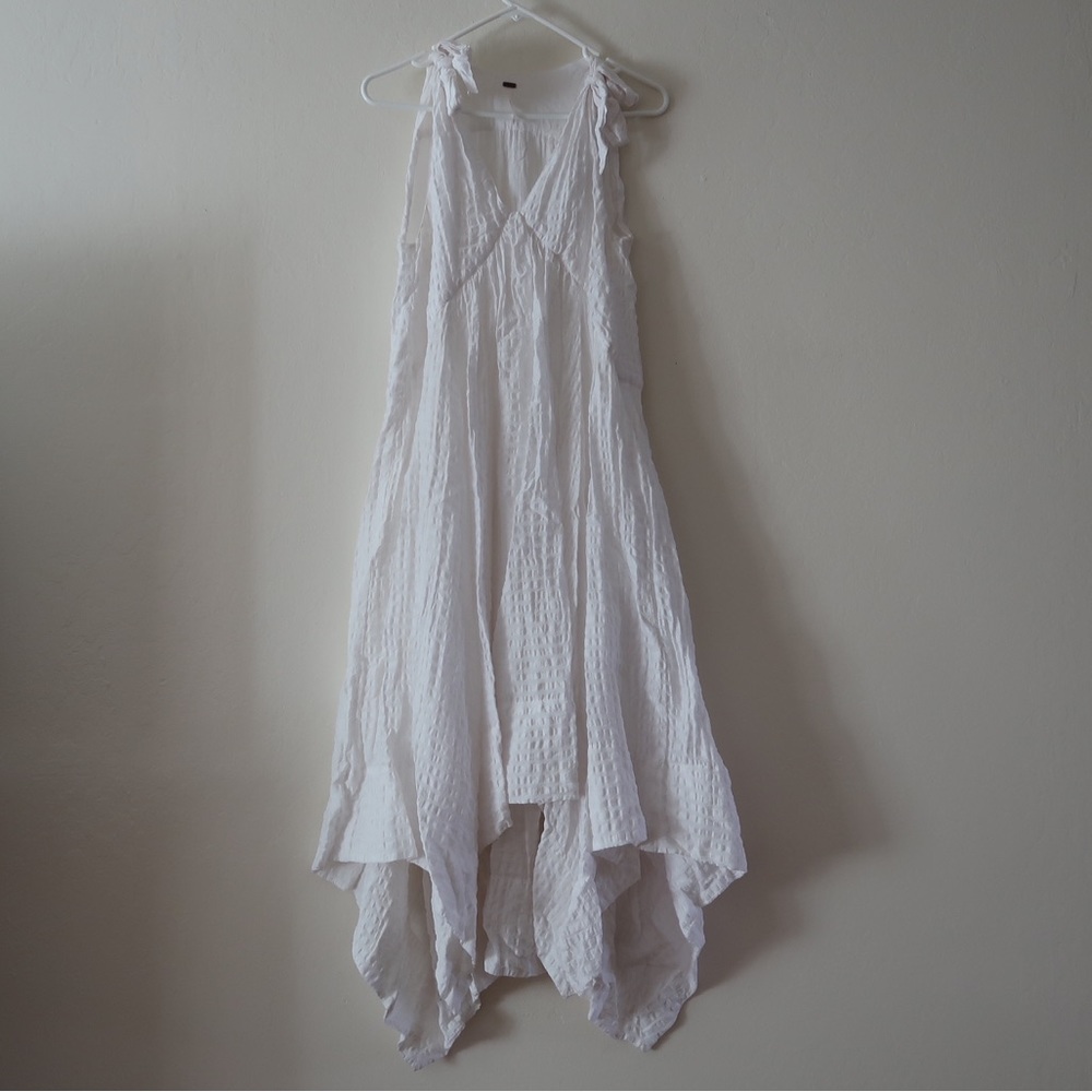 Free People White Maxi Dress V Neckline Size XS